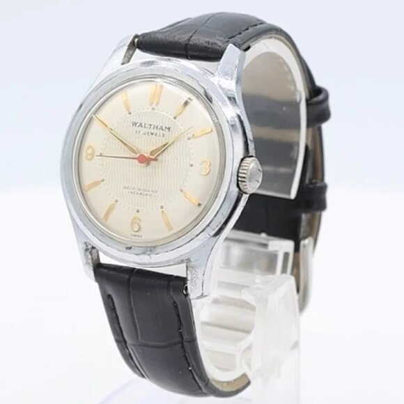 Vintage Waltham Chain Dial Men's Automatic Wristwatch AS 1361 N Steel & Chrome - Picture 1 of 5